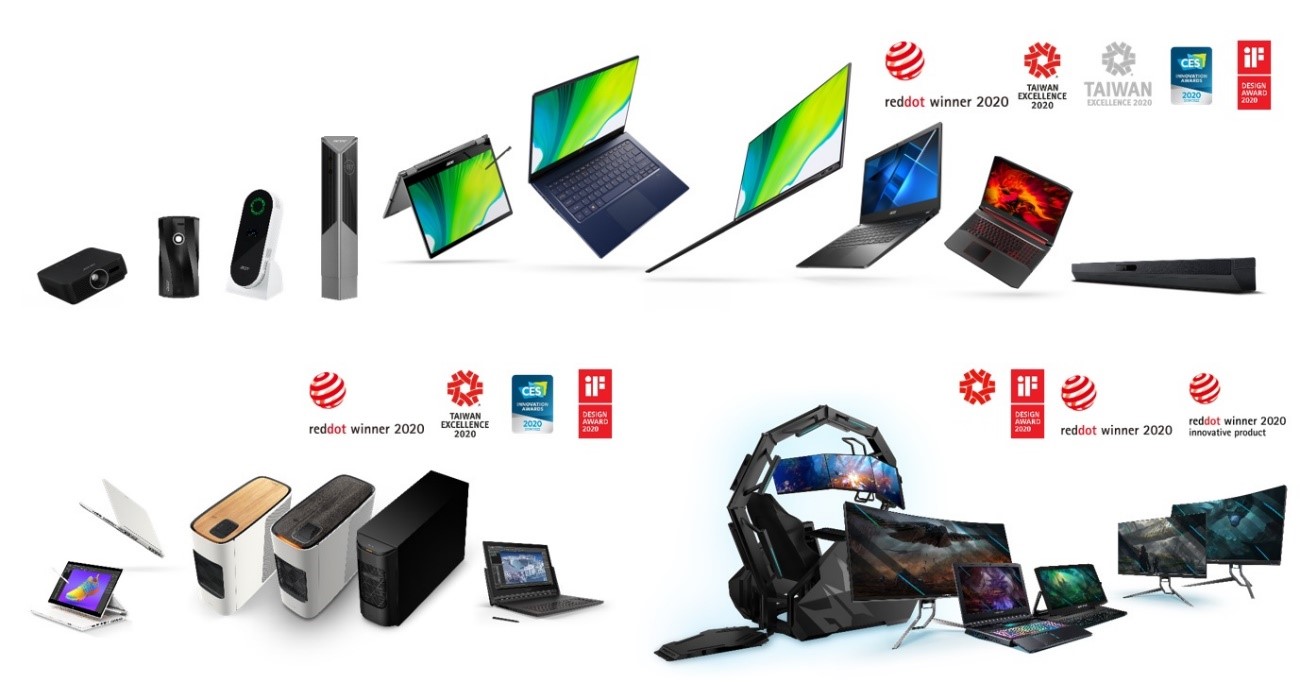 MADRID (13 de mayo, 2020). Acer ha anunciado hoy que 11 de sus productos han sido galardonados con 12 premios Red Dot Awards 2020 por su diseño sobresaliente. Este año, con innovaciones líderes en la industria tales como ConceptD 700, una estación de trabajo para creadores; Predator Thronos Air, una estructura gaming que incluye una silla, un escritorio modular y un brazo para monitores; o Swift 5, el portátil de 15 pulgadas más ligero del mundo; los productos galardonados con el Red Dot cubren un amplio abanico de categorías que van desde portátiles, sobremesas, monitores y hasta proyectores. Los Red Dot Awards son uno de los galardones de diseño más importantes del mundo que premian la excelencia en el diseño y en la innovación, con el objetivo de enriquecer a la sociedad a través de estas premisas. Los productos ganadores del premio Red Dot Design 2018 son los siguientes: Predator Helios 700, un portátil con un teclado HyperDrift único Predator Helios 700 incluye un teclado HyperDrift único que se desliza hacia delante, lo que permite aumentar el flujo de aire directamente a través la parte superior del portátil y hace que los jugadores puedan exprimir al máximo las posibilidades de sus potentes componentes. Predator Thronos Air, una estructura para jugones Predator Thronos Air incluye una silla, un escritorio modular y un brazo para monitores, rodeando al jugador como una cabina cómoda y envolvente, ideal para una inmersión total y completa durante las partidas. Su iluminación azul turquesa emite un suave resplandor frío, perfecto para jugar. La silla se puede ajustar a varios ángulos (130 grados dentro de la cabina y 180 grados fuera de la cabina) para un máximo confort. Predator X32, imagen impecable con NVIDIA® G-SYNC® Ultimate El monitor Predator X32 de 32 pulgadas ofrece unas imágenes brillantes y espectaculares gracias a NVIDIA G-SYNC Ultimate, VESA Display HDR y la certificación 1400; un dispositivo perfecto para los jugadores que también crean sus propios videos. Predator X38 P, para una inmersión curva Esta pantalla UWQHD+ de 37,5 pulgadas (3840×1600) profundiza la inmersión con una curva de 2300R que aumenta la visión periférica y soporta NVIDIA® G-SYNC®, para un juego increíblemente fluido. La certificación VESA DisplayHDR™ 400 garantiza un brillo, un contraste y una gama de colores excelentes, para permitir a los usuarios experimentar juegos de categoría AAA con la calidad de imagen con la que se concibieron. Acer B250i, centro de entretenimiento portátil El proyector portátil LED Acer B250i, con sonido de estudio, está diseñado como un centro de ocio "todo en uno" para llevar y llevar. Este compacto dispositivo cuenta con proyección inalámbrica Full HD 1080p, autoenfoque y una excelente fidelidad de audio en un chasis portátil que se introduce fácilmente en un bolso. ConceptD 700, un caballo de batalla para creadores La estación de trabajo ConceptD 700, de elegante diseño, equipa un procesador Intel Xeon E y gráficas NVIDIA Quadro RTX 4000 para satisfacer las necesidades de cineastas, animadores y diseñadores del sector AEC (arquitectura, ingeniería, construcción) con un rendimiento potente y estable para el diseño asistido por ordenador en 3D (CAD) y los exigentes flujos de trabajo de los creadores de contenido. ConceptD 9, para creaciones 3D exigentes de alta gama ConceptD 9 es un portátil para creadores que presenta la bisagra mecanizada por CNC de Acer Ezel Aero Hinge ™, su pantalla Ultra HD (3840 x 2160) de 17,3 pulgadas se voltea, extiende o se reclina, para múltiples modos de uso. La pantalla está validada por PANTONE y cubre el 100% de la gama de colores Adobe RGB con una precisión de color Delta E